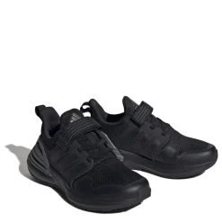 adidas Junior RapidaSport Bounce Elastic Lace Trainers in Black
