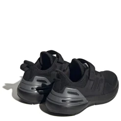 adidas Junior RapidaSport Bounce Elastic Lace Trainers in Black