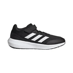 adidas Junior Run Falcon 3.0 Elastic Top Strap Trainers in Black