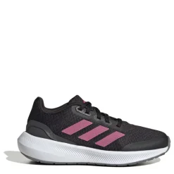adidas Junior RunFalcon 3 Lace Trainers in black pink