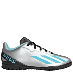 adidas Junior X Crazyfast Messi.4 Turf Football Boots in Silver