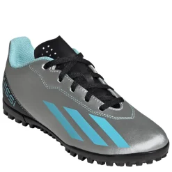 adidas Junior X Crazyfast Messi.4 Turf Football Boots in Silver