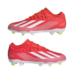 adidas Junior X Crazyfast League FG Football Boots in red white