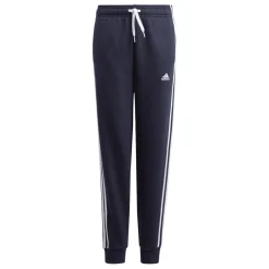 adidas Juniors Essentials 3-Stripes Fleece Joggers in inkwell