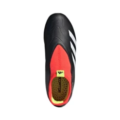 adidas Juniors Predator League Laceless FG Football Boots in Black-White