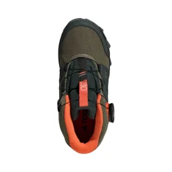 adidas Juniors Terrex BOA Mid RAIN.RDY Hiking Shoes in Green