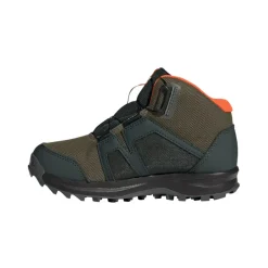 adidas Juniors Terrex BOA Mid RAIN.RDY Hiking Shoes in Green