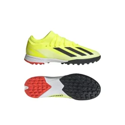 adidas Juniors X Crazyfast League Turf Football Boots in yellow black