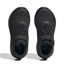 adidas Kids RunFalcon 3.0 Elastic Lace Top Strap Shoes in Black