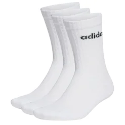 adidas Linear Crew Cushioned 3p Socks in White