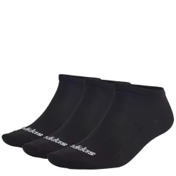adidas Low Cut 3 Pack No Show Socks in Black