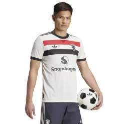 adidas Manchester United Authentic Third Shirt 2024 2025 Adults in White
