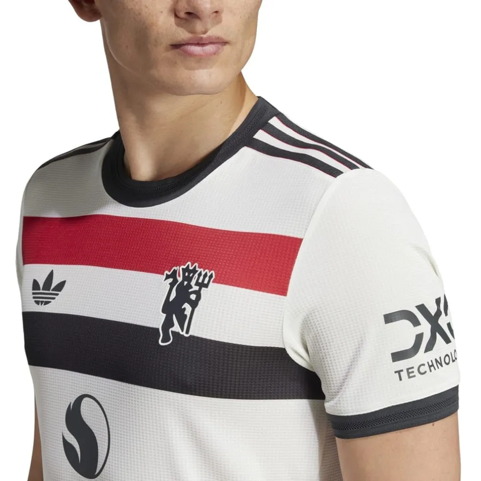 adidas Manchester United Authentic Third Shirt 2024 2025 Adults in White