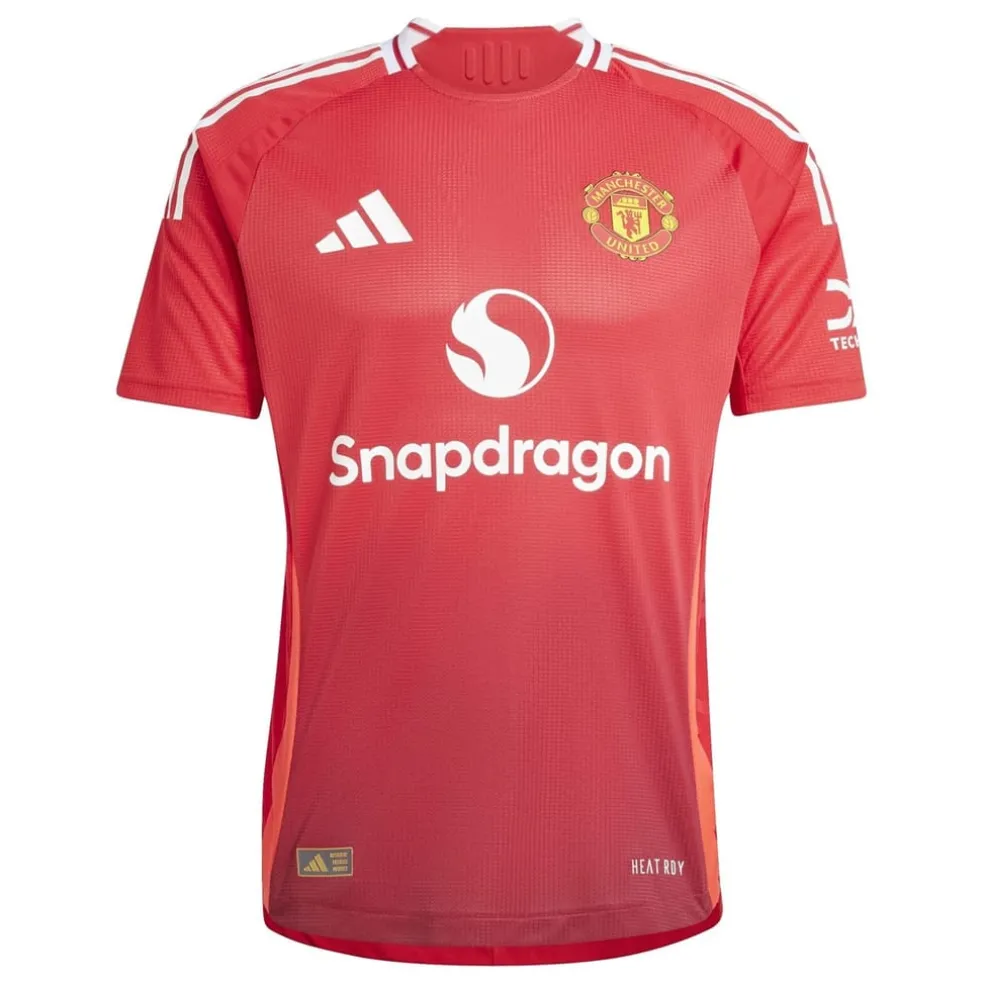 adidas Manchester United Authentic Home Shirt 2024 2025 Adults in Red