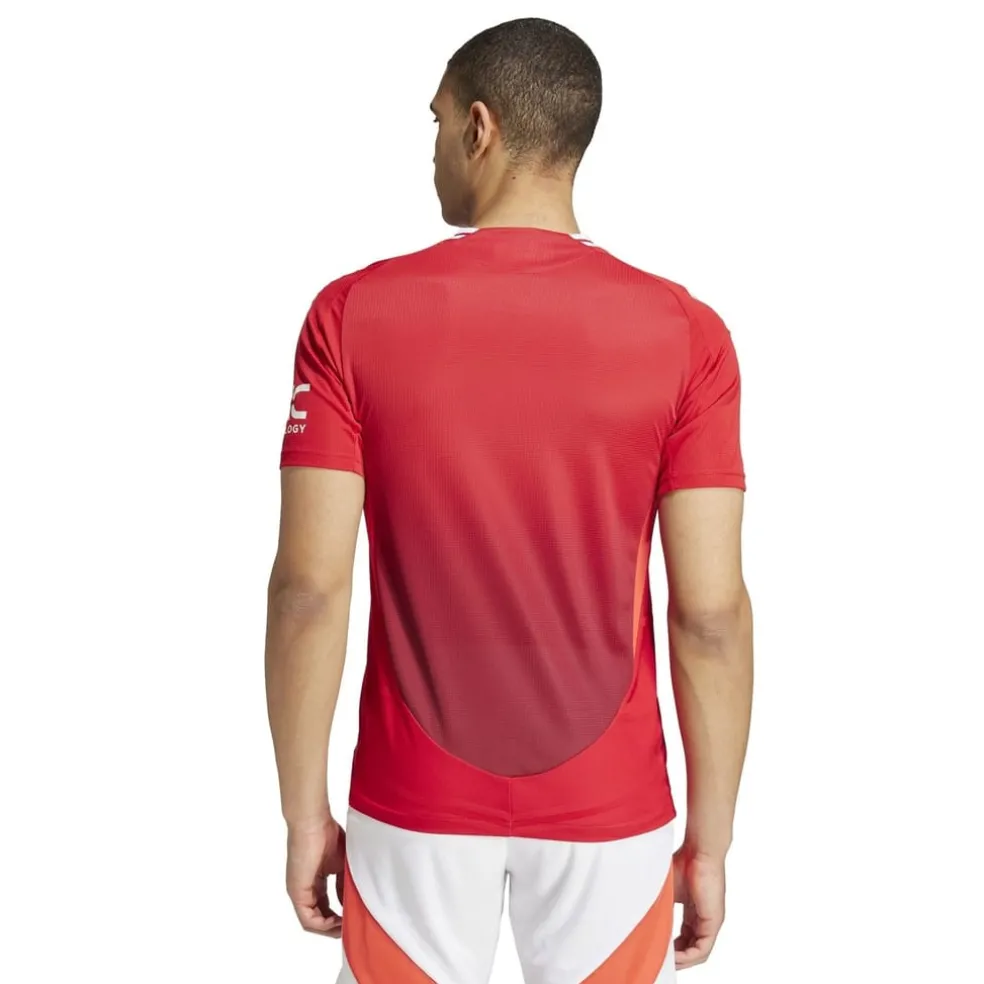 adidas Manchester United Authentic Home Shirt 2024 2025 Adults in Red