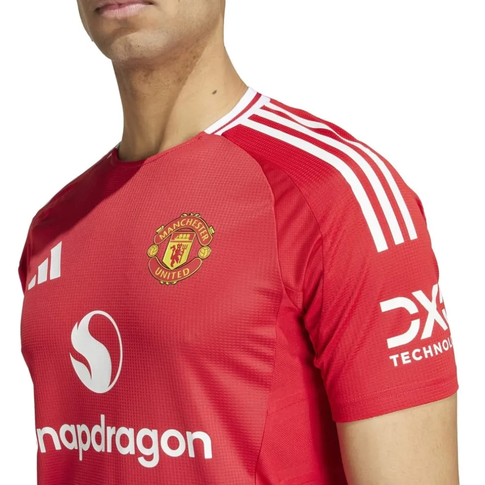 adidas Manchester United Authentic Home Shirt 2024 2025 Adults in Red