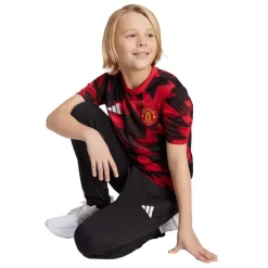 adidas Manchester United Pre Match Shirt 2025 2026 Juniors in Red