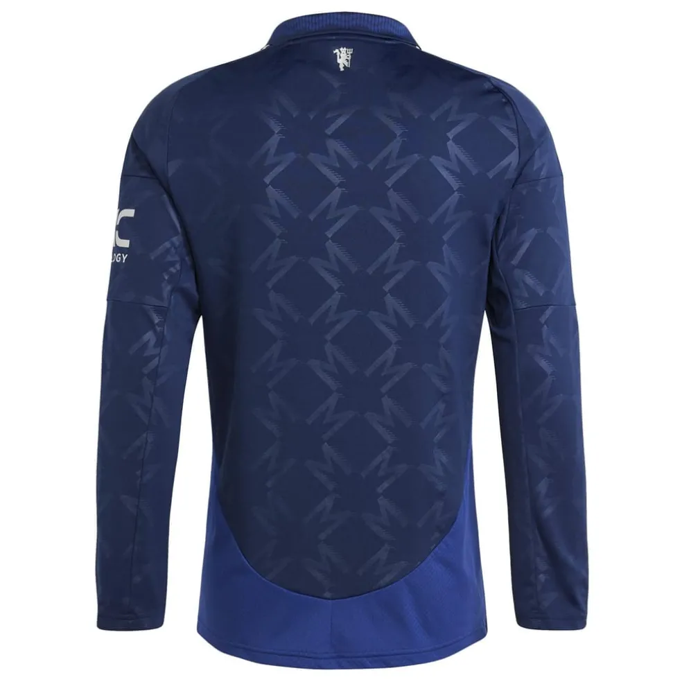adidas Manchester United Away Long Sleeve Shirt Adults in Blue