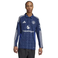 adidas Manchester United Away Long Sleeve Shirt Adults in Blue