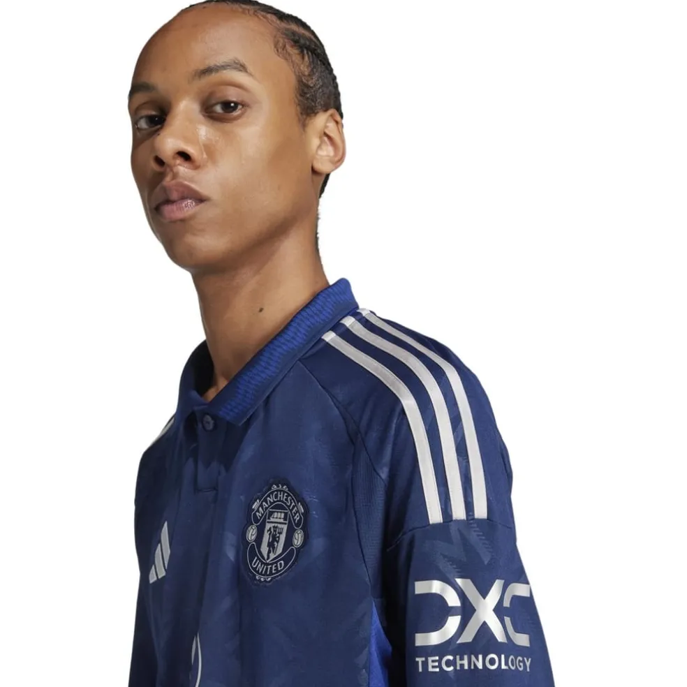 adidas Manchester United Away Long Sleeve Shirt Adults in Blue