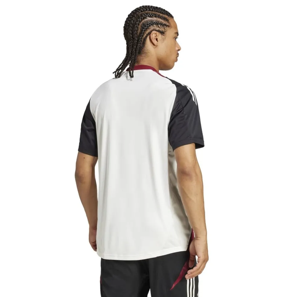 adidas Manchester United Training Shirt 2024 2025 Adults in Beige