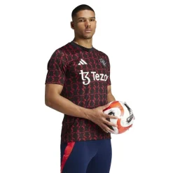 adidas Manchester United Pre Match Shirt 2024 2025 Adults in Black