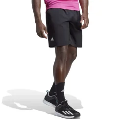 adidas Mens Club 3 Stripe Shorts in Black