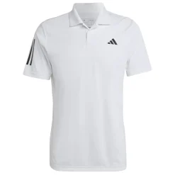 adidas Mens Club 3 Stripe Polo Shirt in White