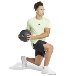 adidas Mens D4t Tee Gym Top in Green