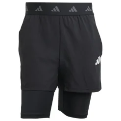 adidas Mens Gym+ 2 In 1 Shorts in Black