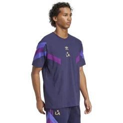 adidas Mens La Galaxy Originals Short Sleeve T-Shirt in Purple