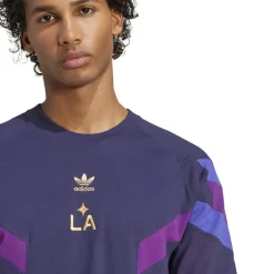 adidas Mens La Galaxy Originals Short Sleeve T-Shirt in Purple