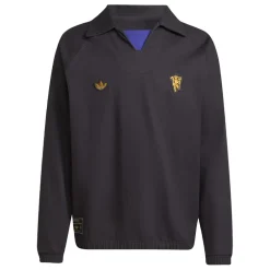 adidas Mens Manchester United Icons Drill Top in Black