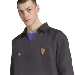 adidas Mens Manchester United Icons Drill Top in Black