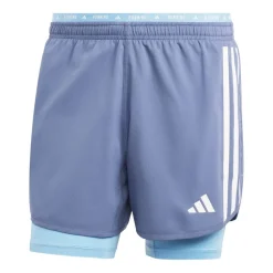 adidas Mens Otr E 3s 2in1 S Running Shorts in Blue
