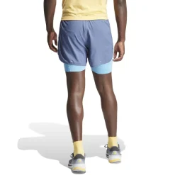 adidas Mens Otr E 3s 2in1 S Running Shorts in Blue