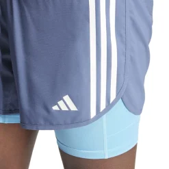 adidas Mens Otr E 3s 2in1 S Running Shorts in Blue