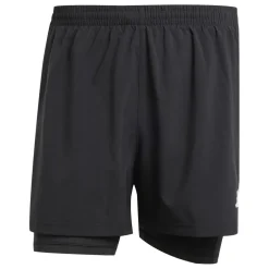 adidas Mens Own The Run 2 In 1 Running Shorts in Black