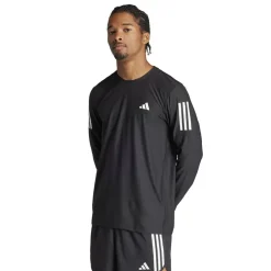 adidas Mens Own The Run Long Sleeve Top in Black