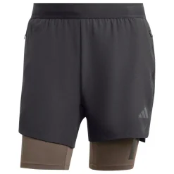 adidas Mens Power 2in1 Gym Shorts in Black