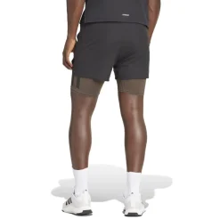 adidas Mens Power 2in1 Gym Shorts in Black