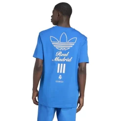 adidas Mens Real Madrid Icons Graphic T-Shirt in Blue