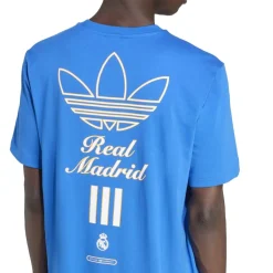 adidas Mens Real Madrid Icons Graphic T-Shirt in Blue