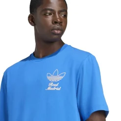 adidas Mens Real Madrid Icons Graphic T-Shirt in Blue