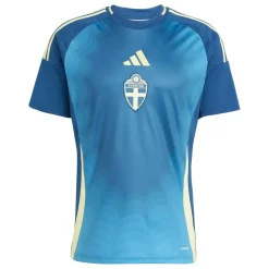 adidas Mens Sweden Away Football Shirt 2025 in Blue