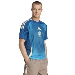adidas Mens Sweden Away Football Shirt 2025 in Blue