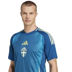 adidas Mens Sweden Away Football Shirt 2025 in Blue