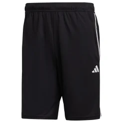 adidas Mens Train Essentials Piqué 3 Stripes Training Shorts in Black