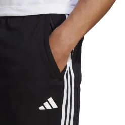 adidas Mens Train Essentials Piqué 3 Stripes Training Shorts in Black