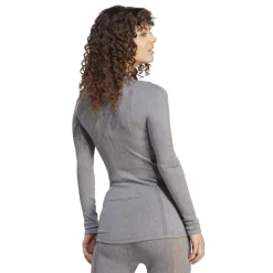 adidas Merino Slim Fit Long Sleeve Turtleneck T-Shirt in Grey
